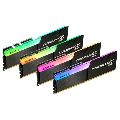 G.SKILL F4-3600C19Q-32GTZRB [Trident Z RGB 32GB (8GBx4) DDR4 3600MHz (PC4-28800) CL19 1.35V]