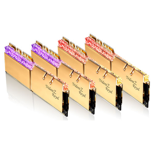 G.SKILL F4-3600C18Q-32GTRG [Trident Z Royal 32GB (8GBx4) DDR4 3600MHz (PC4-28800) CL18-22-22-42 1.35V Gold]