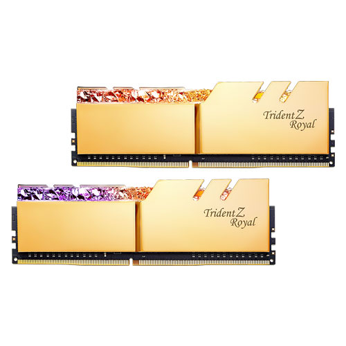 F4-3600C16D-16GTRGC [Trident Z Royal 16GB (8GBx2) DDR4 3600MHz (PC4-28800) CL16-19-19-39 1.35V Gold]