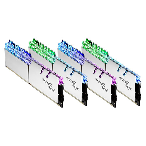 F4-3600C16Q-64GTRSC [Trident Z Royal 64GB (16GBx4) DDR4 3600MHz (PC4-28800) CL16-19-19-39 1.35V Slv]