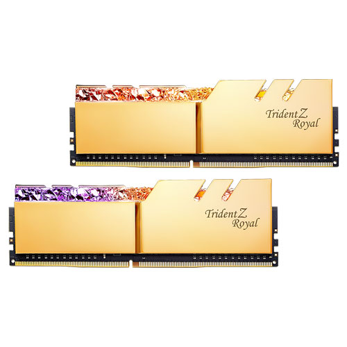 G.SKILL F4-3600C18D-32GTRG [Trident Z Royal 32GB (16GBx2) DDR4 3600MHz (PC4-28800) CL18-22-22-42 1.35V Gold]