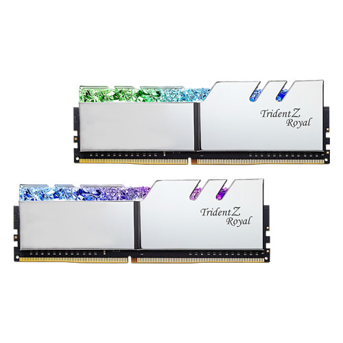 F4-3600C18D-32GTRS [Trident Z Royal 32GB(16GBx2) DDR4 3600MHz(PC4-28800) CL18-22-22-42 1.35V Silver]
