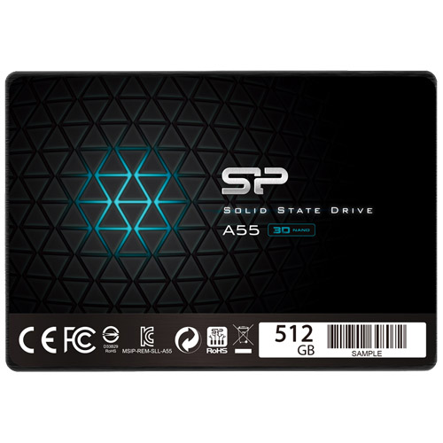 【SSD 512GB】シリコンパワー A55 SPJ512GBSS3A55B　３