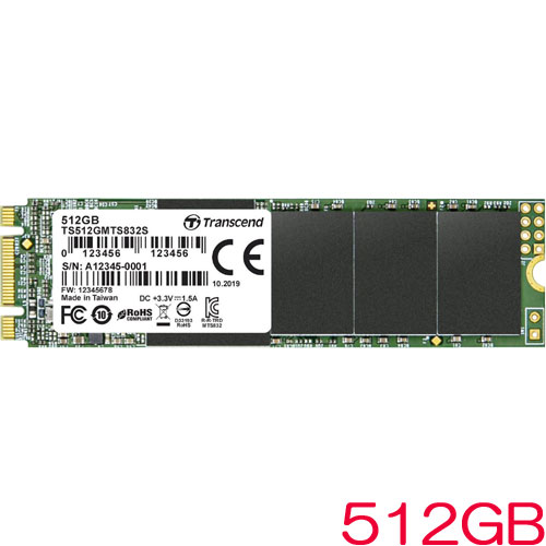 TS512GMTS832S [512GB SSD MTS832S M.2 Type 2280 SATA-III DDR3キャッシュ 3D TLC NAND 片面実装 5年保証]