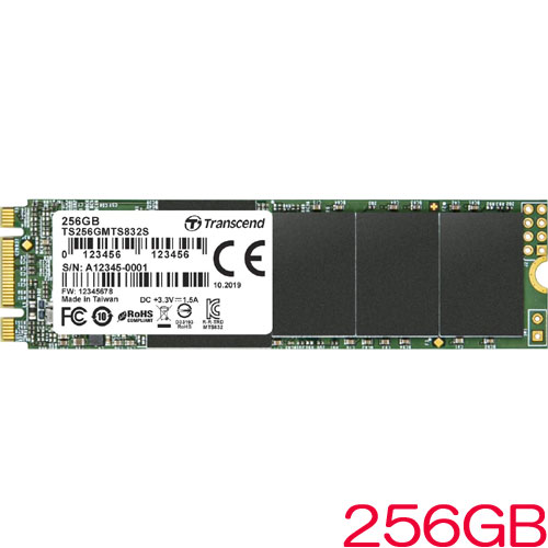 トランセンド TS256GMTS832S [256GB SSD MTS832S M.2 Type 2280 SATA-III DDR3キャッシュ 3D TLC NAND 片面実装 5年保証]