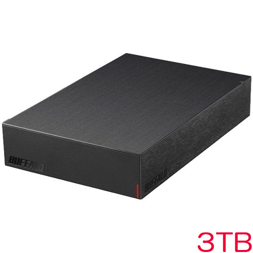 BUFFALO 外付HDD　HD-LE3U3-BA　3TB　ブラック　展示品