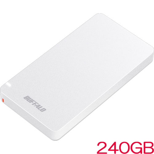 バッファロー SSD-PGM240U3-W [USB3.1(Gen2) ポータブルSSD 240GB ホワイト]