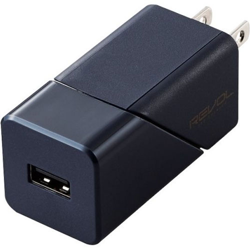 エレコム MPA-ACU06BU [スマホ・タブレット用AC充電器/2.4A/USB-Aメス1/ブルー]