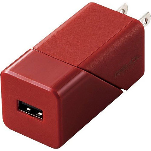エレコム MPA-ACU06RD [スマホ・タブレット用AC充電器/2.4A/USB-Aメス1/レッド]