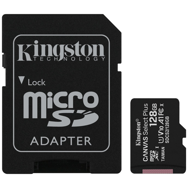 Kingston Canvas Select Plus MicroSDXC SDCS2/128GB [128GB microSDXCカード CL10 UHS-1 U1 AD付]