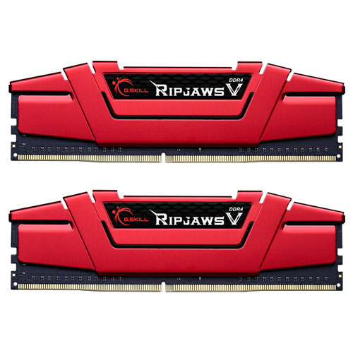 G.SKILL F4-2400C17D-8GVR [Ripjaws V 8GB (4GBx2) DDR4 2400Mhz (PC4-19200) CL17-17-17-39 1.20V Red]