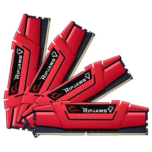 G.SKILL F4-2666C15Q-32GVR [Ripjaws V 32GB (8GBx4) DDR4 2666Mhz (PC4-21300) CL15-15-15-35 1.20V Red]