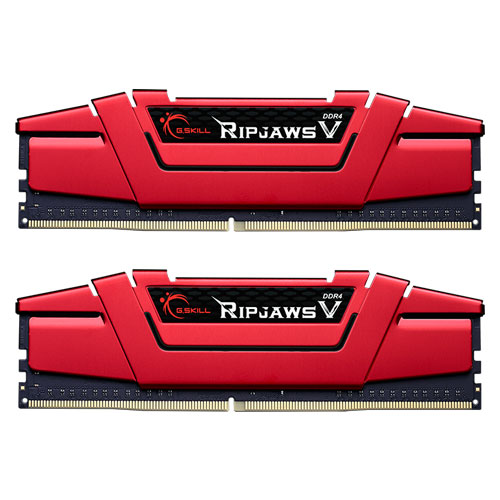 G.SKILL F4-2400C15D-16GVR [Ripjaws V 16GB (8GBx2) DDR4 2400Mhz (PC4-19200) CL15-15-15-35 1.20V Red]