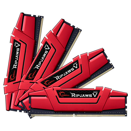 G.SKILL F4-2133C15Q-64GVR [Ripjaws V 64GB (16GBx4) DDR4 2133Mhz (PC4-17000) CL15-15-15-36 1.20V Red]