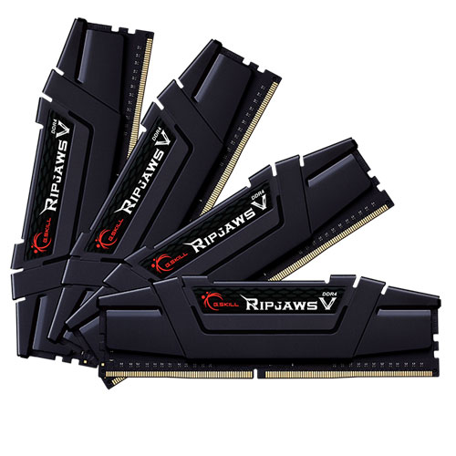 G.SKILL F4-4000C18Q-32GVK [Ripjaws V 32GB (8GBx4) DDR4 4000Mhz (PC4-32000) CL18-22-22-42 1.35V Black]