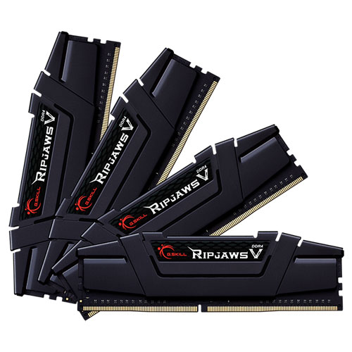 G.SKILL F4-3600C18Q-64GVK [Ripjaws V 64GB (16GBx4) DDR4 3600Mhz (PC4-28800) CL18-22-22-42 1.35V Black]