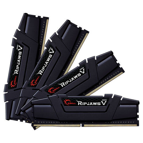 G.SKILL F4-3600C18Q-32GVK [Ripjaws V 32GB (8GBx4) DDR4 3600Mhz (PC4-28800) CL18-22-22-42 1.35V Black]