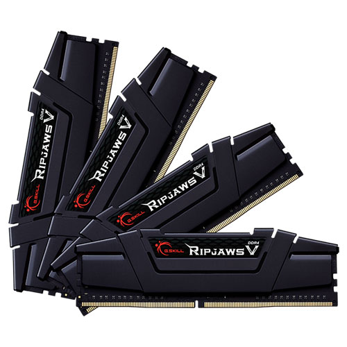 G.SKILL F4-3600C16Q-64GVKC [Ripjaws V 64GB (16GBx4) DDR4 3600Mhz (PC4-28800) CL16-19-19-39 1.35V Black]