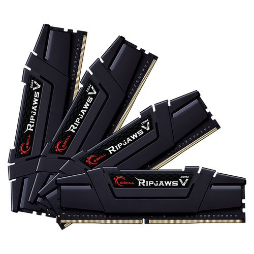 G.SKILL F4-3600C16Q-32GVKC [Ripjaws V 32GB (8GBx4) DDR4 3600Mhz (PC4-28800) CL16-19-19-39 1.35V Black]