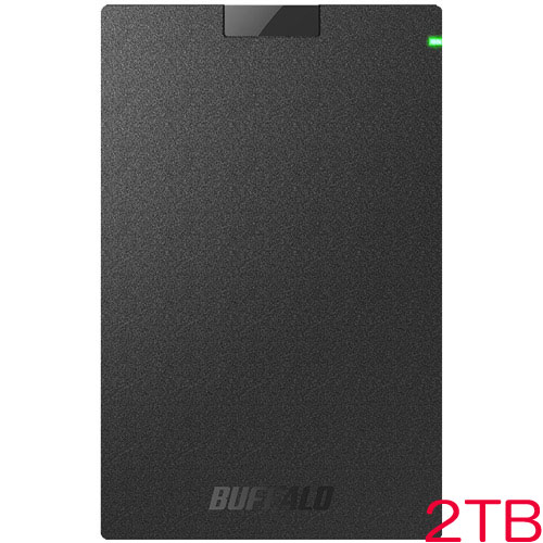 バッファロー MiniStation HD-PGAC2U3-BA [USB3.2(Gen1)対応ポータブルHDD 2TB ブラック]