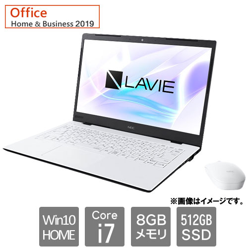NEC PC-HM750PAW [LAVIE Home Mobile HM750/PAW(Corei7 8GB SSD512GB Win10H 14.0FHD H&B2019 パールホワイト)]