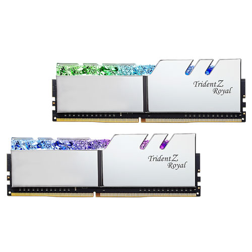 F4-2666C18D-64GTRS [Trident Z Royal 64GB (32GBx2) DDR4 2666Mhz (PC4-21300) CL18-18-18-43 1.20V Slv]