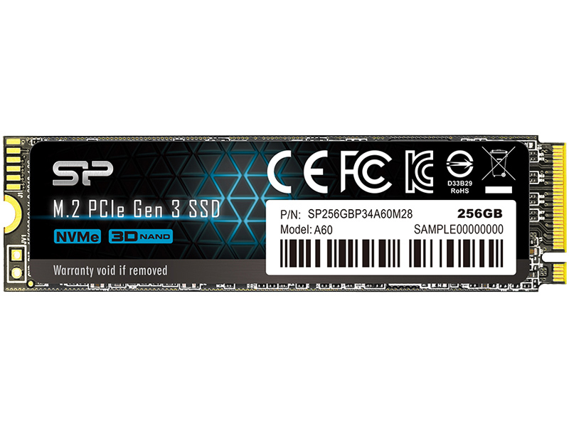 シリコンパワー SP256GBP34A60M28 [A60 M.2 Gen3 x4 type2280 256GB SSD]