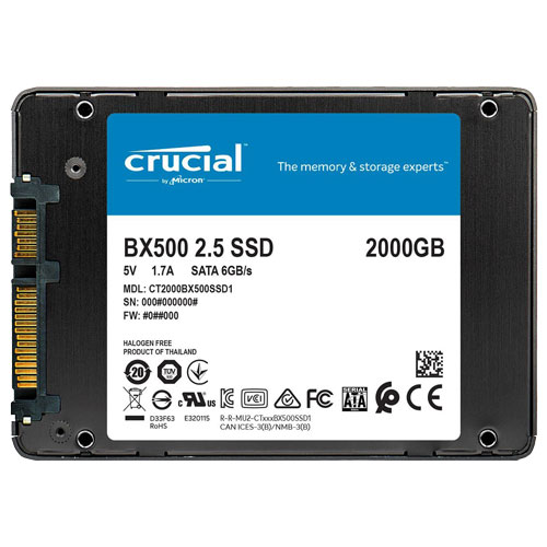 CT2000BX500SSD1 9/25新品購入　動作確認済み