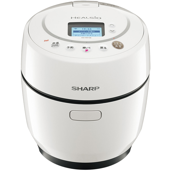 SHARP 水なし自動調理鍋 HEALSiO ヘルシオ ホットクック 2.4Lタイプ ホワイト系 KN-HW24F-W 調理器具 | mac