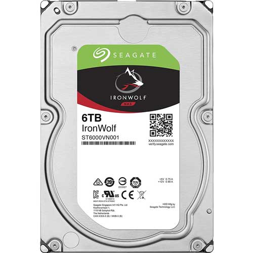 シーゲート ST6000VN001 [NAS向けHDD IronWolf（6TB 3.5インチ SATA 6G 5400rpm 256MB）]