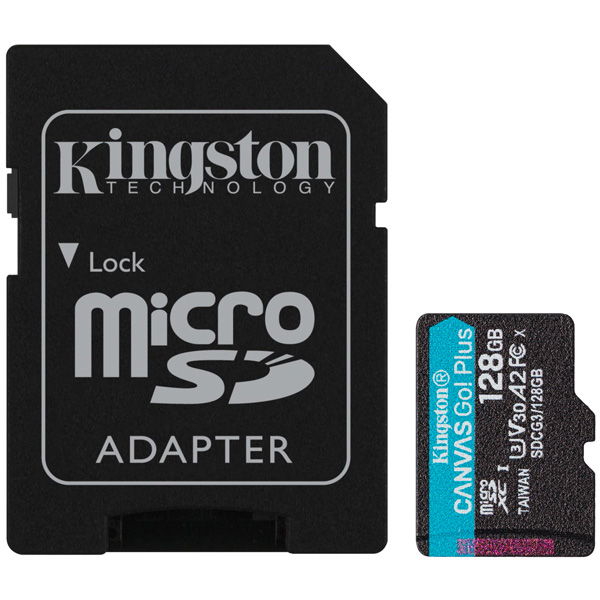 キングストン Kingston Canvas Go! Plus MicroSDXC SDCG3/128GB [128GB microSDXCカード UHS-I U3 SDアダプタ付]