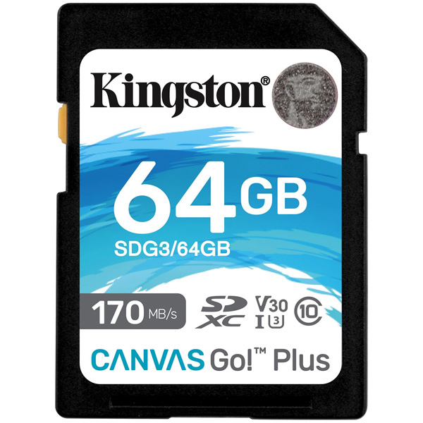 キングストン Kingston Canvas Go! Plus SDXC SDG3/64GB [64GB SDXCカード UHS-I U3]