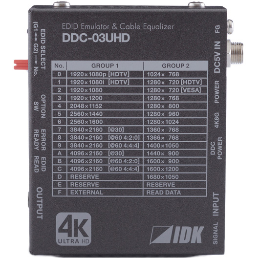 アイ・ディ・ケイ DDC DDC-03UHD [4K60Hz 高機能EDIDエミュレーションバッファ]