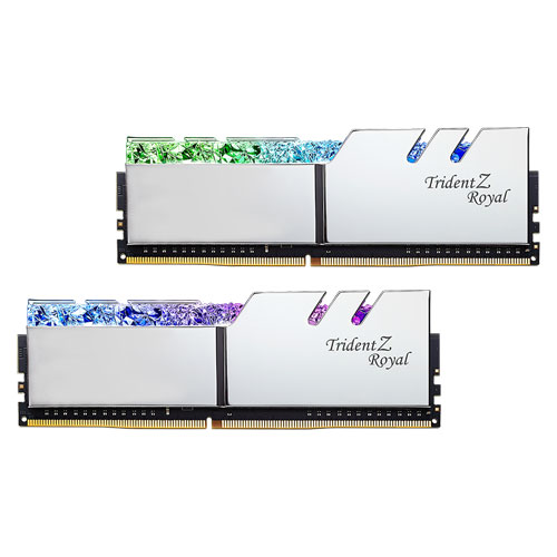 F4-3600C18D-64GTRS [Trident Z Royal 64GB (32GBx2) DDR4 3600Mhz (PC4-28800) CL18-22-22-42 1.35V Slv]