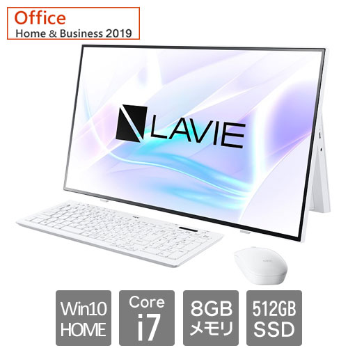 NEC LAVIE Home All-in-one PC-HA700RAW [LAVIE Home AiO - HA700/RAW(i7 8GB SSD512 DSM 27 H&B W10H WH)]