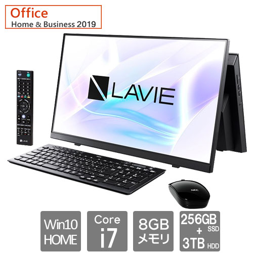 NEC LAVIE Home All-in-one PC-HA770RAB [LAVIE Home AiO - HA770/RAB (i7 8GB 256GB 23.8 TV H&B W10H BK)]