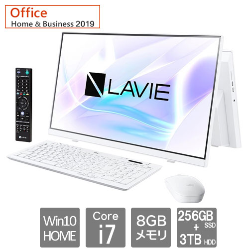 NEC LAVIE Home All-in-one PC-HA770RAW [LAVIE Home AiO - HA770/RAW(i7 8GB 256GB 23.8 TV H&B W10H WH)]