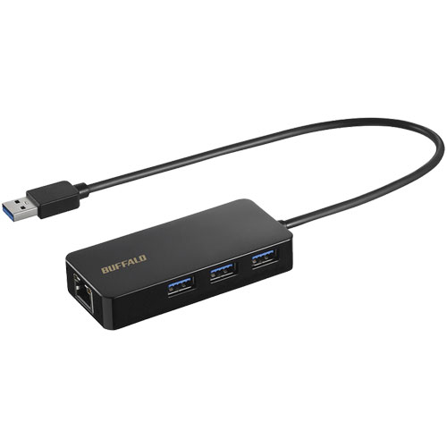バッファロー（サプライ） LUD-U3-AGHBK [Giga対応 USB-A LANアダプターハブ付 ブラック]