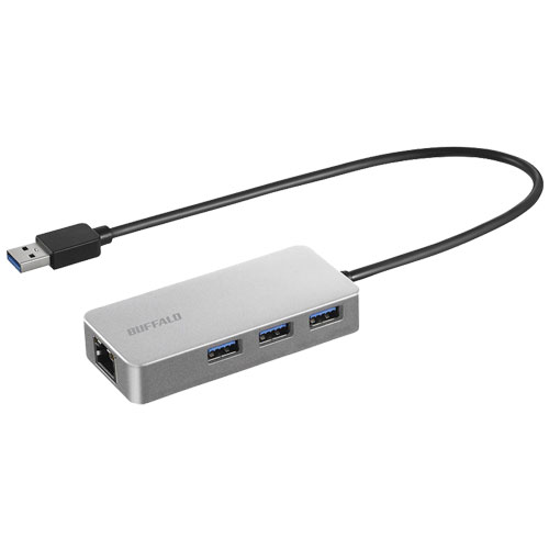LUD-U3-AGHSV [Giga対応 USB-A LANアダプターハブ付 シルバー]