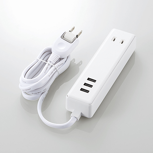 エレコム MOT-U10-2315WH [USBタップ/USBメス×3/AC×2/1.5m/3.4A/ホワイト]