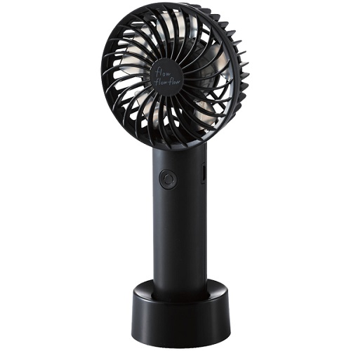 エレコム FAN-U204BK [USB扇風機/充電可能/小型ハンディ/ブラック]