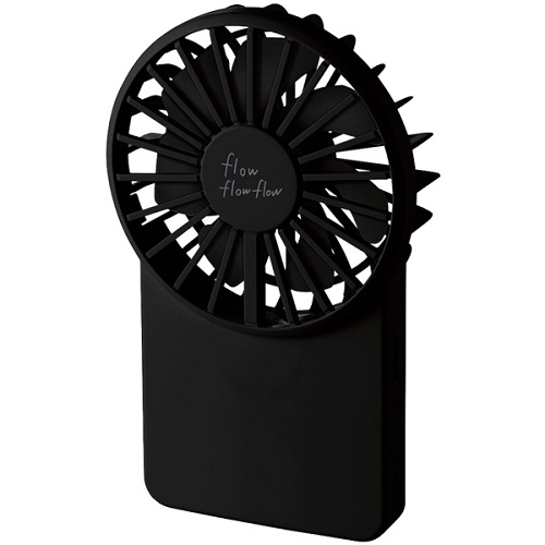 FAN-U202BK [USB扇風機/薄型ハンディ/ネックストラップ付/ブラック]