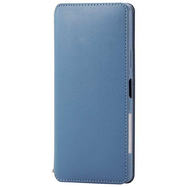 エレコム PM-X202PLFY2BU [Xperia 10 II/ソフトレザーケース/磁石付/ブルー]