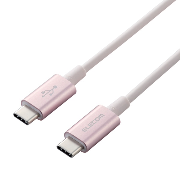 エレコム MPA-CCPS10PNPN [USBケーブル(C-C)/準高耐久/PD/1.0m/ピンク]