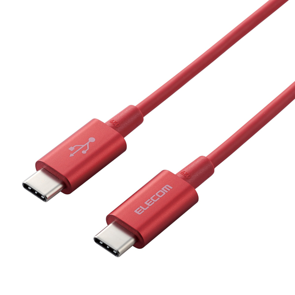 エレコム MPA-CCPS10PNRD [USBケーブル(C-C)/準高耐久/PD/1.0m/レッド]