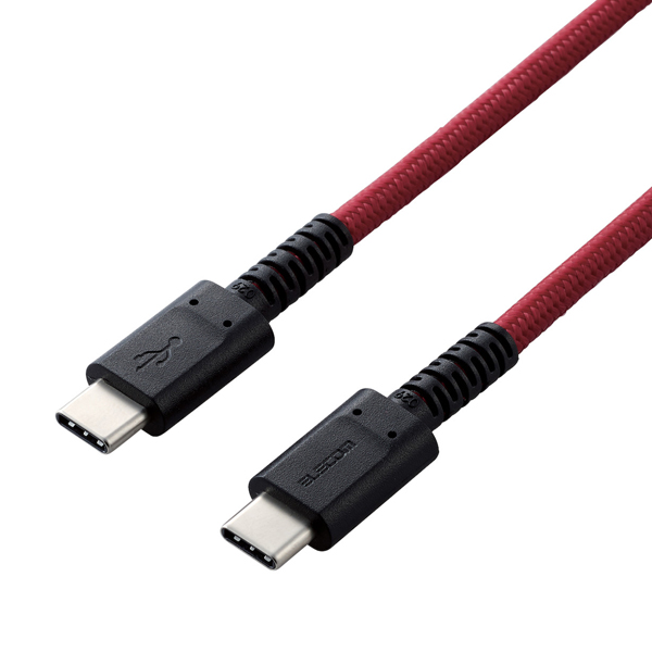 エレコム MPA-CCS12PNRD [USBケーブル(C-C)/高耐久/PD/1.2m/レッド]