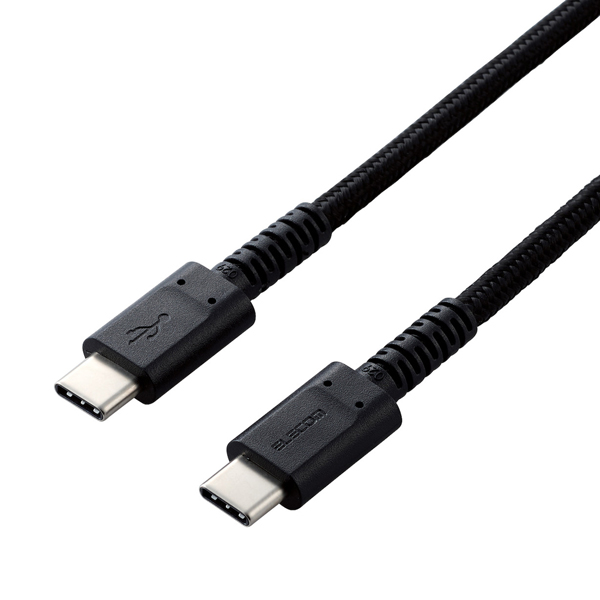 エレコム MPA-CCS03PNBK [USBケーブル(C-C)/高耐久/PD/0.3m/ブラック]