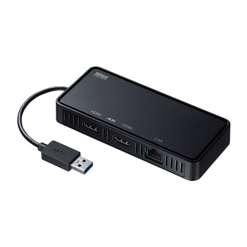 サンワサプライ USB-CVU3HD3 [USB3.1-HDMIディスプレイアダプタ(LANポート付)]