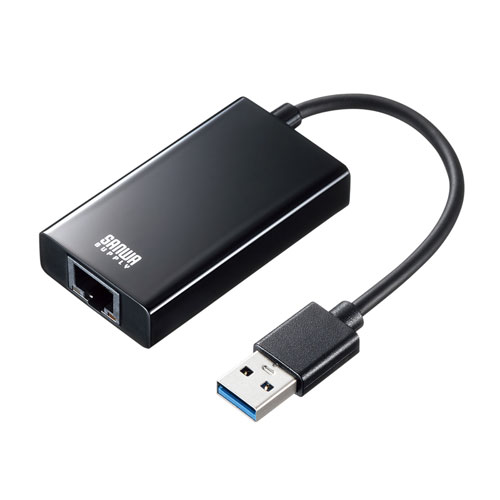 サンワサプライ USB-CVLAN3BK [USB3.1-LAN変換アダプタ(USBハブポート付・ブラック)]