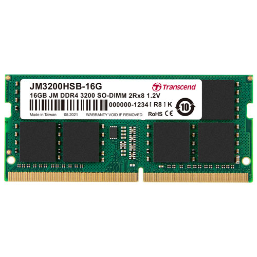 JM3200HSB-16G [16GB JetRam DDR4 3200 SO-DIMM 2Rx8 (1Gx8) CL22 1.2V]